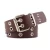 Import Cheap Double Grommet Metal Chain Western Leather Rock Punk Belt for Women Jeans from China
