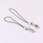 cheap price black simply mobile phone strap for key bag toys decoration