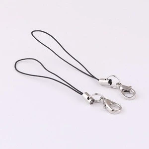 cheap price black simply mobile phone strap for key bag toys decoration