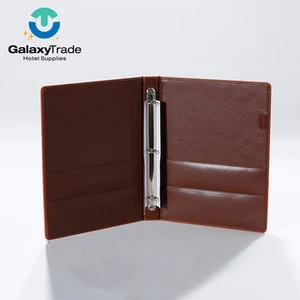Cheap Price High Quality Faux Leather Popular Custom Hotel Service Guide A4 Pu Leather File Folder