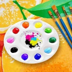 Children & adults acril colors plate,round empty pan best  for Acrylic, Oil, Watercolor Paints