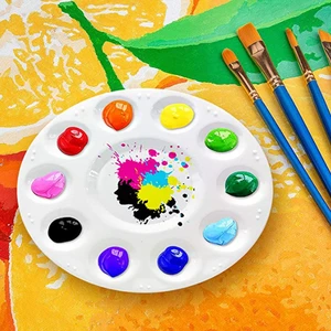 Children &amp; adults acril colors plate,round empty pan best  for Acrylic, Oil, Watercolor Paints