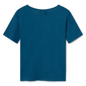 Children clothing boys boutique baby clothes blue round neck cotton t shirt