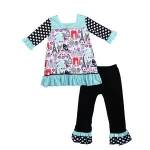 Children Fall and winter clothing Lovely girls bat sleeve sweater long pants set