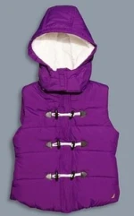 children fleece vest, children hooded vest, hooded velour vest
