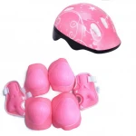 Childrens helmet protective gear roller skates protective gear 7 sets of boys and girls helmet set knee pads elbow guard wrist