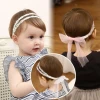 Childrens lace headband cute princess fan baby headband European and American solid color bow headband