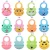 Import China Factory FDA and LFGB Approval Food Grade Silicone Baby Bibs Waterproof Bibs from China