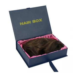 China Factory Wholesale Box for Black Bundles Wig Packaging Custom Hair Extension Paper Box