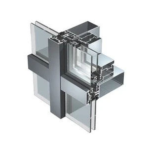 China products aluminum glass and frameless curtain wall profile