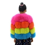 China Suppliers Kids Clothes Genuine colorful fox Fur Fashion Children Girls Coats