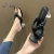 Import China wholesale Big size woven slippers for girls high heel sandals with transparent heels for ladies from China
