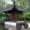 Chinese Wood Gazebo With Old Grey Chinese Roof Tiles