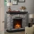 Import Classic insert bricks electric fireplace heater with polystone mantel from China