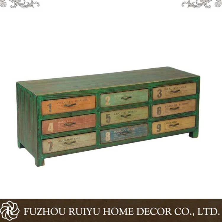 Classical retro OEM decoration home vintage industrial furniture,handmade storage chest