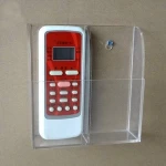 Clear Acrylic Television Air Conditioner Remote Control Holder Wall Mount Storage Organizer Box (2 Case)