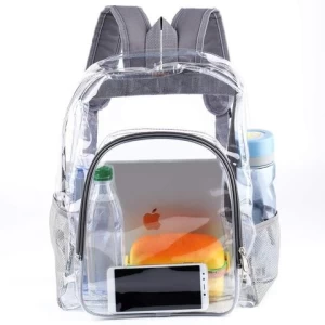 Clear Backpack Heavy Duty Transparent Backpacks for Adults with Reinforced Straps See-Through Bag for School Work