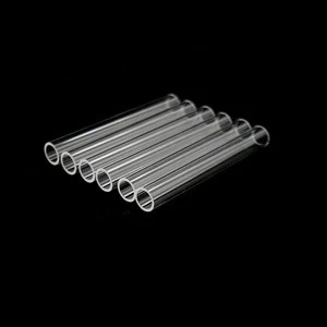Clear silica class quartz tube with various sizes