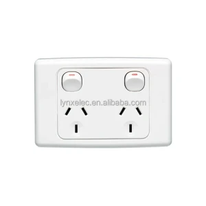 Clipsal 2000 series 2025-WE double switch socket outlet powerpoint GPO