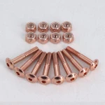 Colorful Aluminum Alloy 6061 7075  1inch Skateboard hardware bolts with Allen head Skate board Screws with Nut