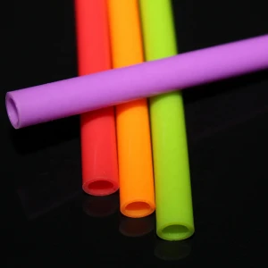 Colorful food safe environmental friendly reusable silicone straw hoses
