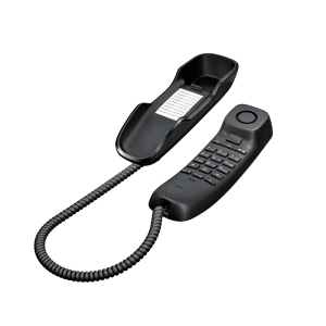 Compact corded telephone with 10 speed dial entries GIGASET DA210 - black, white colors