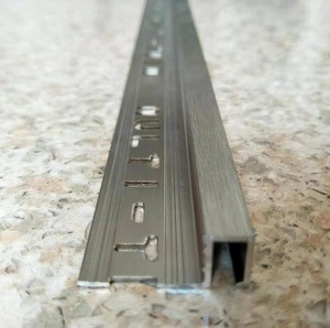 Competitive price aluminum strip tile trims customized punching hole edge ceiling aluminum extrusion profiles