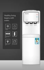 Compressor Refrigeration Water Dispenser Vertical Ice Temperature Heating Three Water Double Door With Refrigeration