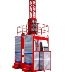 Construction Passenger Elevator 2Ton Double Cages Construction Building Hoist