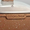 cooklover die cast aluminum ceramic coating energy saver square soup pot