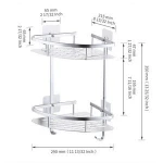 Corner Shower Caddy Shelf Bathroom Shelf No Drill Organizer Aluminum Without Drilling Screw Free Wall Mount Anodized