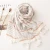 Import Cotton and linen hand-feel scarf white gold powder printing travel sunscreen shawl silk scarf women from China