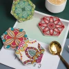Creative Bohemian style round and square ceramic absorbent coaster home non-slip and anti-scald insulation pad