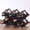 Creative wine rack with solid wood decoration