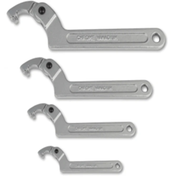 CRV stainless steel  semi-circular adjustable hook type universal multi-functional adjustable spanner wrench