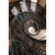 Curved Shape Steel Bar Spiral Staircase Design / Villa Indoor iron Spiral Stairs