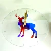 Custom Circular art Acrylic Wall Clock Decor 3d Colourful Wall Clock