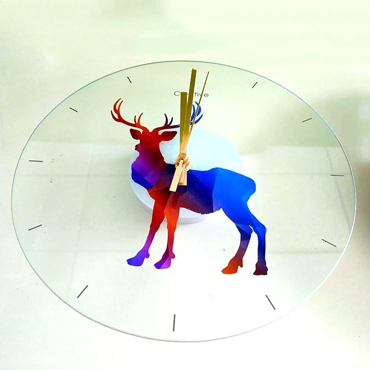 Custom Circular art Acrylic Wall Clock Decor 3d Colourful Wall Clock