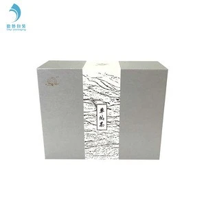 Custom Clamshell Book Package Magnet Lid Tea Gift Paper Box