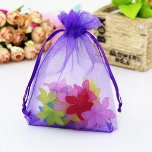 Custom drawstring tea packaging organza designer bags pouch wedding favor