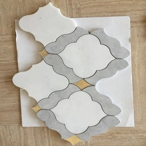 Custom Factory Brass Marble Mosaic Tile with Good Quality