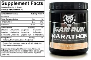 Custom formulation comparable to Marathon Run Pre Workout Powder for Running