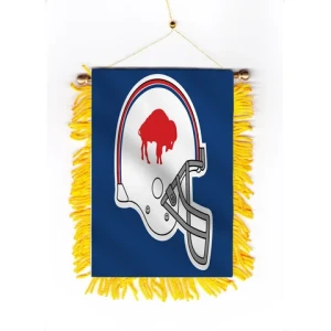 custom Good quality Buffalo Bills Fringy Window Hanging Flag 10*15cm 4*6 inch Car decoration Fringed With suction cups