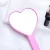 Import Custom Handheld Makeup Mirror Vintage Personalized Mini Pink Heart Hand Held Mirror With Logo from China
