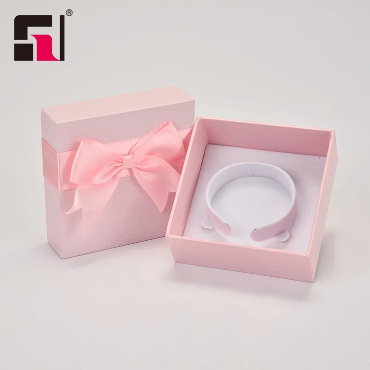 Custom light pink jewelry boxes earring packaging pink ring pink jewelry gift box