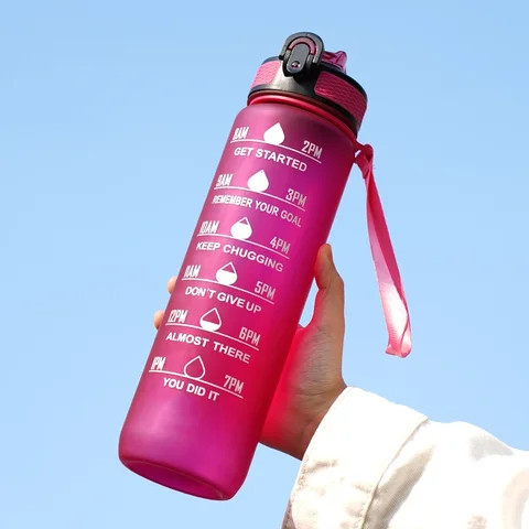 Buy Custom Logo 1000ml/32oz Bpa Free Gradient Plastic Fitness Gym ...
