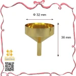Custom logo aluminum 33mm filling purpose fantastic gold metal small perfume funnel