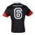 Import custom mens club team  black and red v neck  football soccer jersey wholesale soccer wear from China