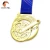 Import Custom molded new metal crafts antique 24k gold plating sport race medal with ribbon from China