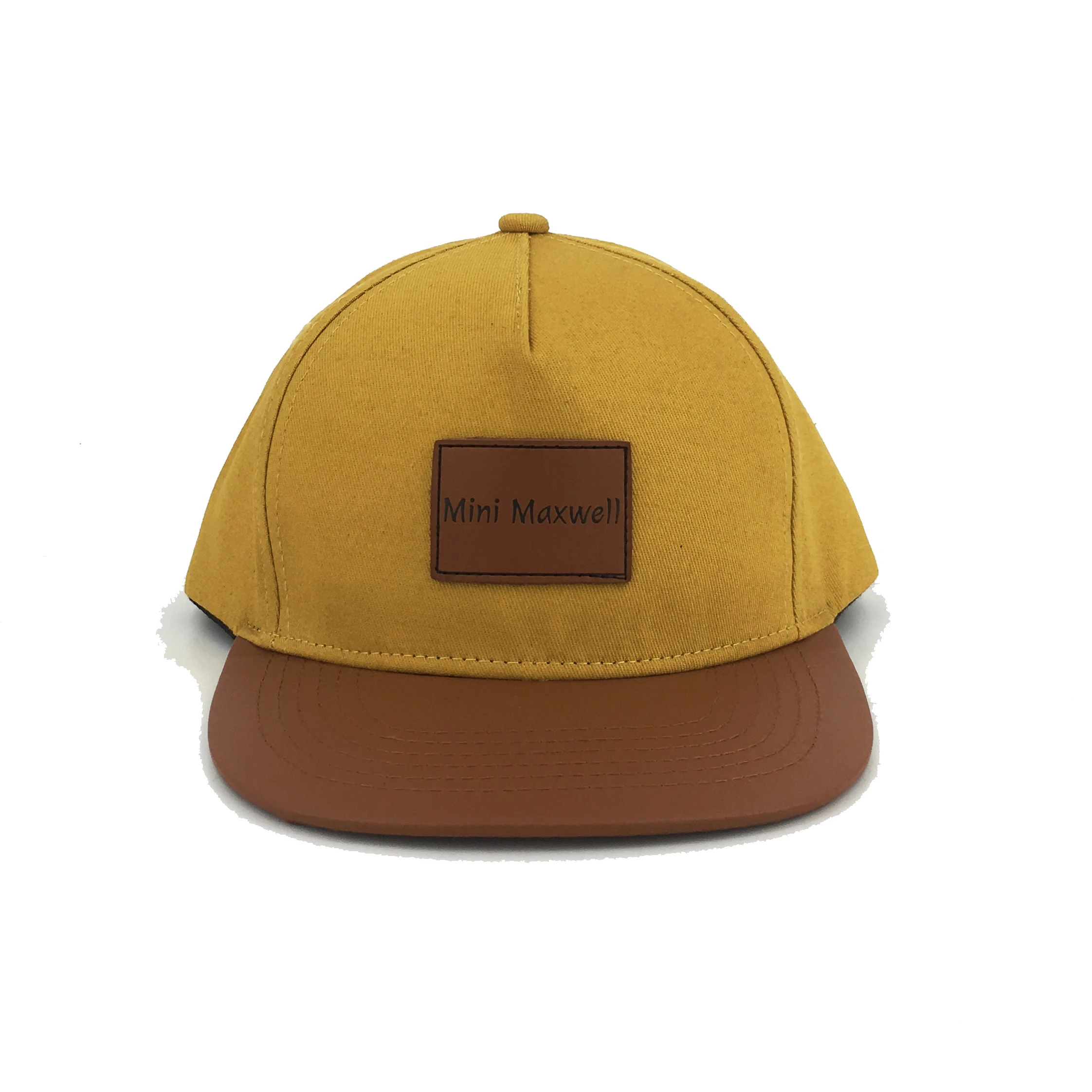 Custom Mustard Child Snapback Kids Baby Snapback Cap With OEM Logo